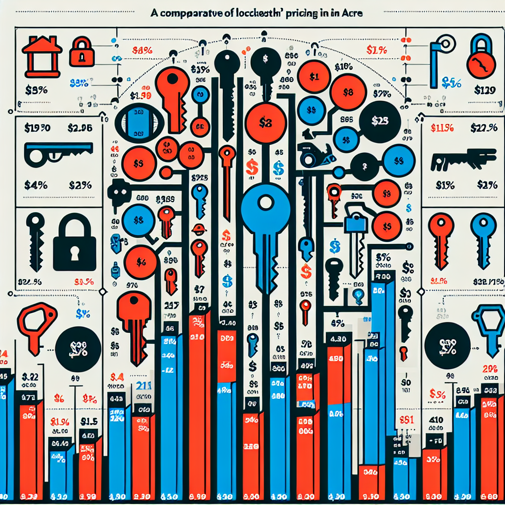 השוואת מחירים בין מנעולנים בעכו - גרף אינפוגרפי שמדגים את ההבדלים.
